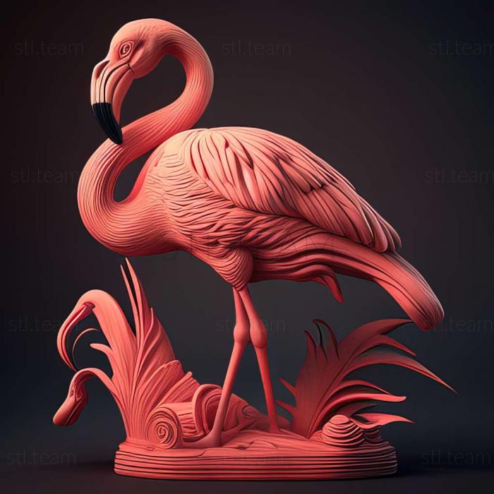 3D model flamingo (STL)